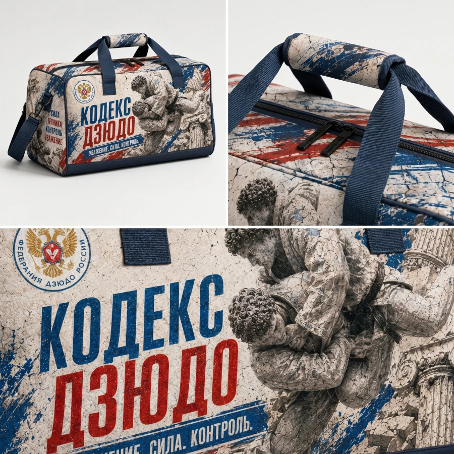Спортивная сумка с принтом Кодекс дзюдо